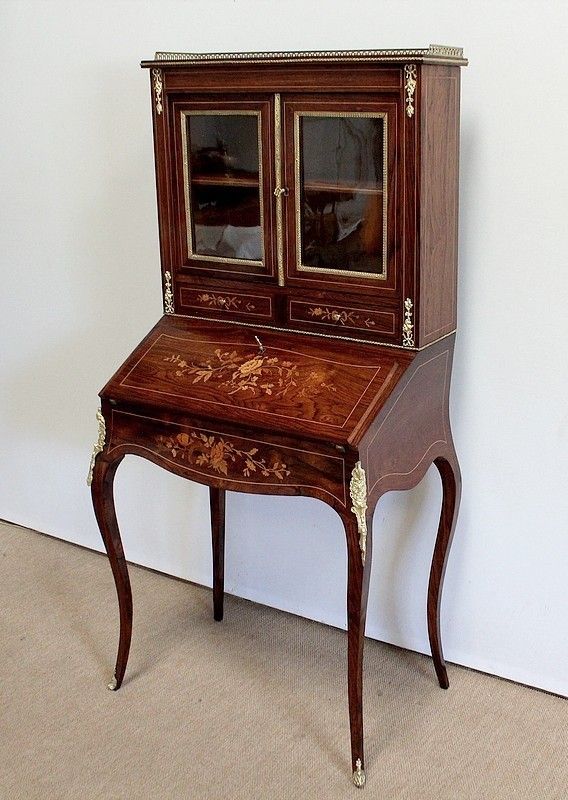 Small Showcase Desk, Napoleon III Period, Mid 19th Century photo furniture