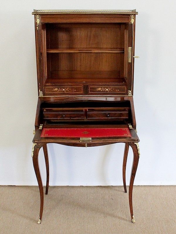 Small Showcase Desk, Napoleon III Period, Mid 19th Century photo for sale