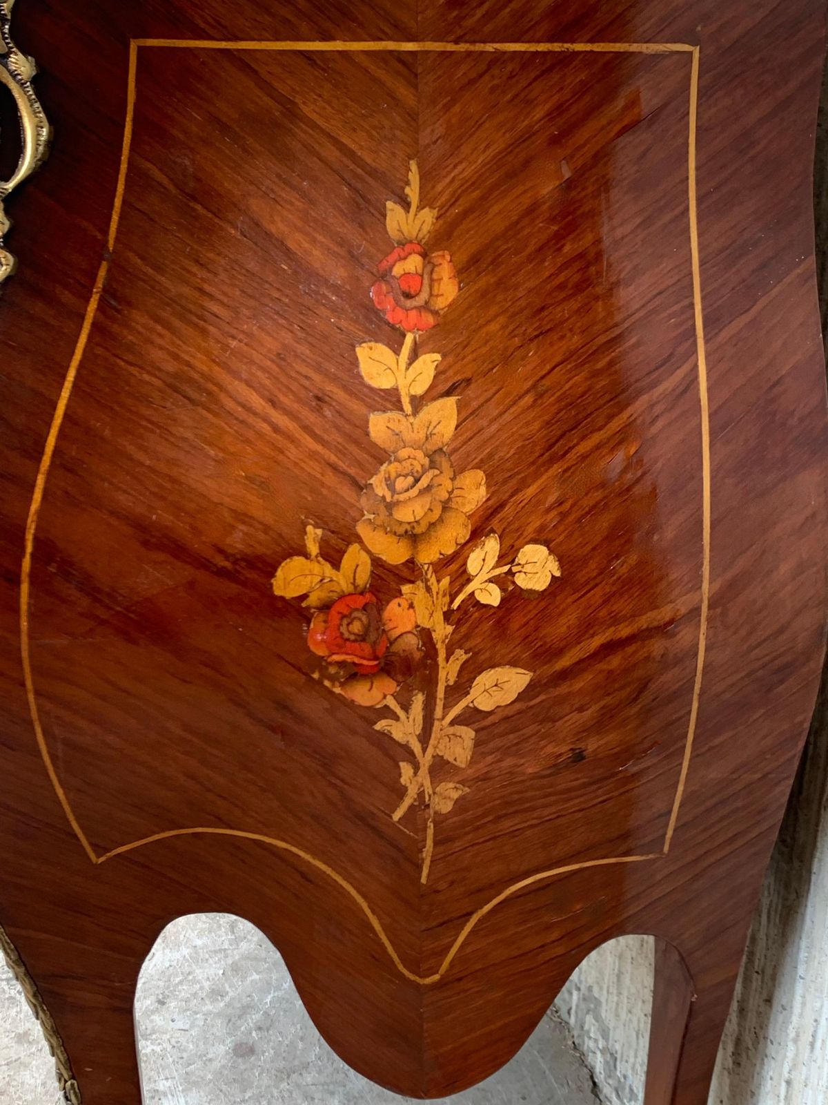 Furniture French Louis XV Style Fine Kingwood And Marquetry Ormolu Mounted Bombe Commode photo
