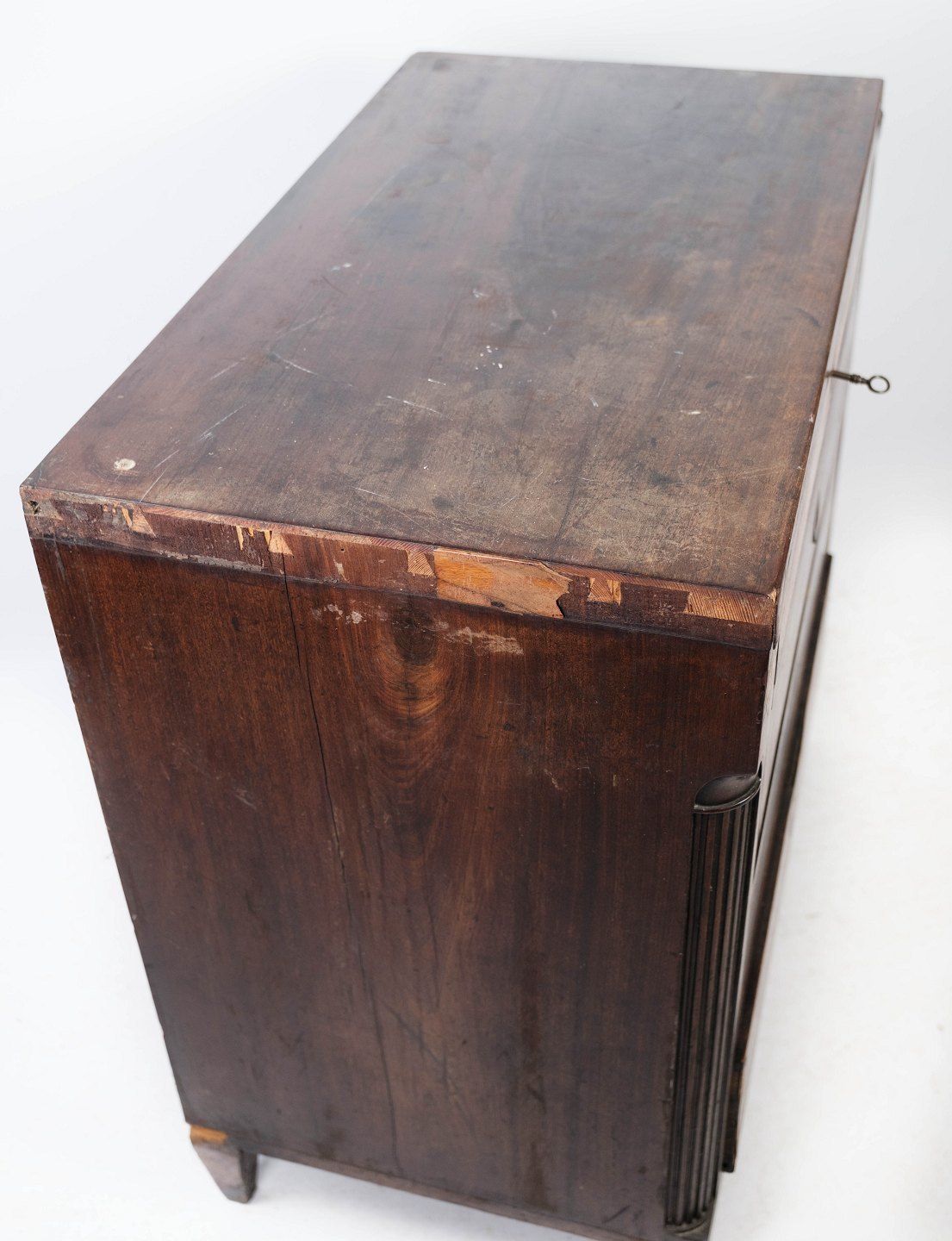 Louis Seize Mahogany Chest Of Drawers With Marquetry. photo vintage