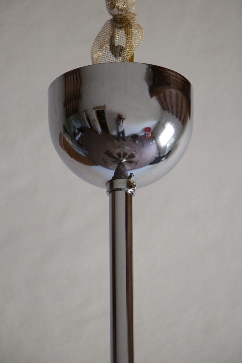 photo for sale Chrome Pendant Lamp Attributed To Goffredo Reggiani, 1970s