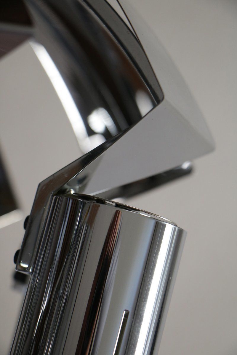 Lighting Chrome Pendant Lamp Attributed To Goffredo Reggiani, 1970s photo