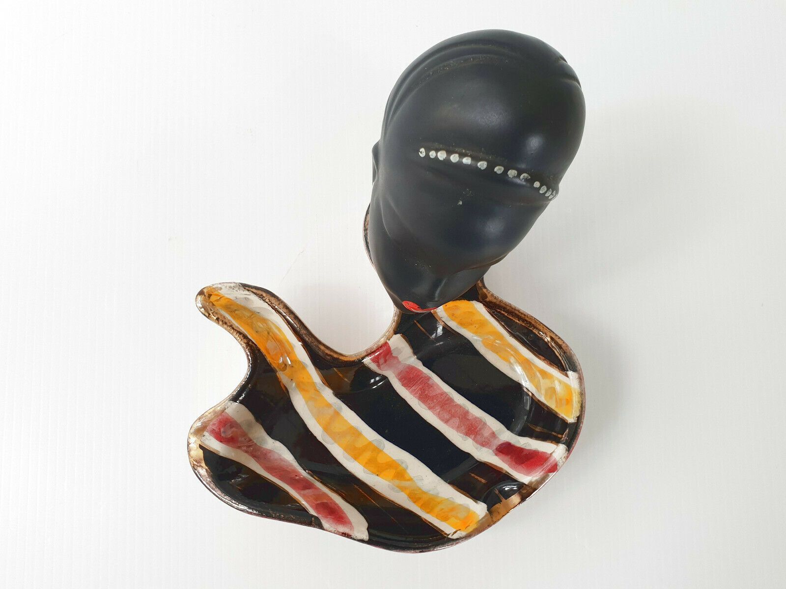 Ceramic Ashtray Hubert Bequet A Quaregnon 1950 Rockabilly Zazou 50s photo for sale