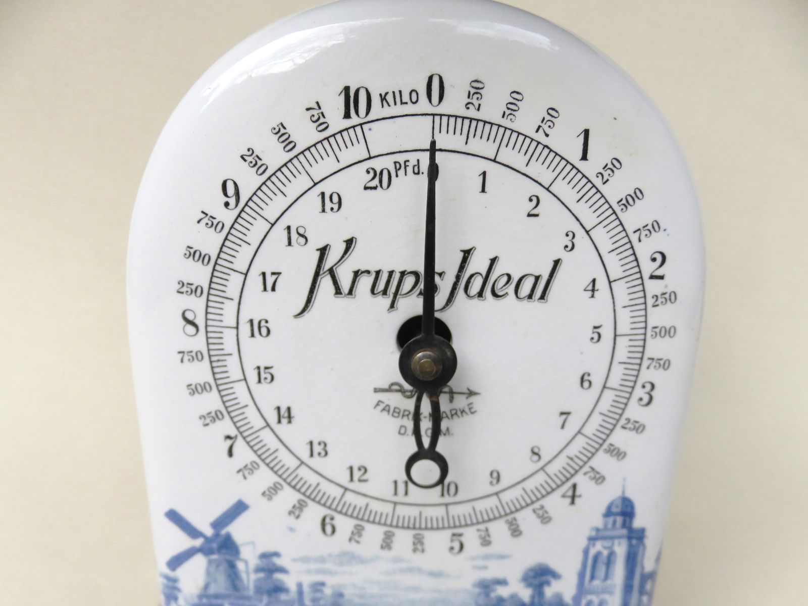 Antique Ceramic Kitchen Scales From Krups photo vintage