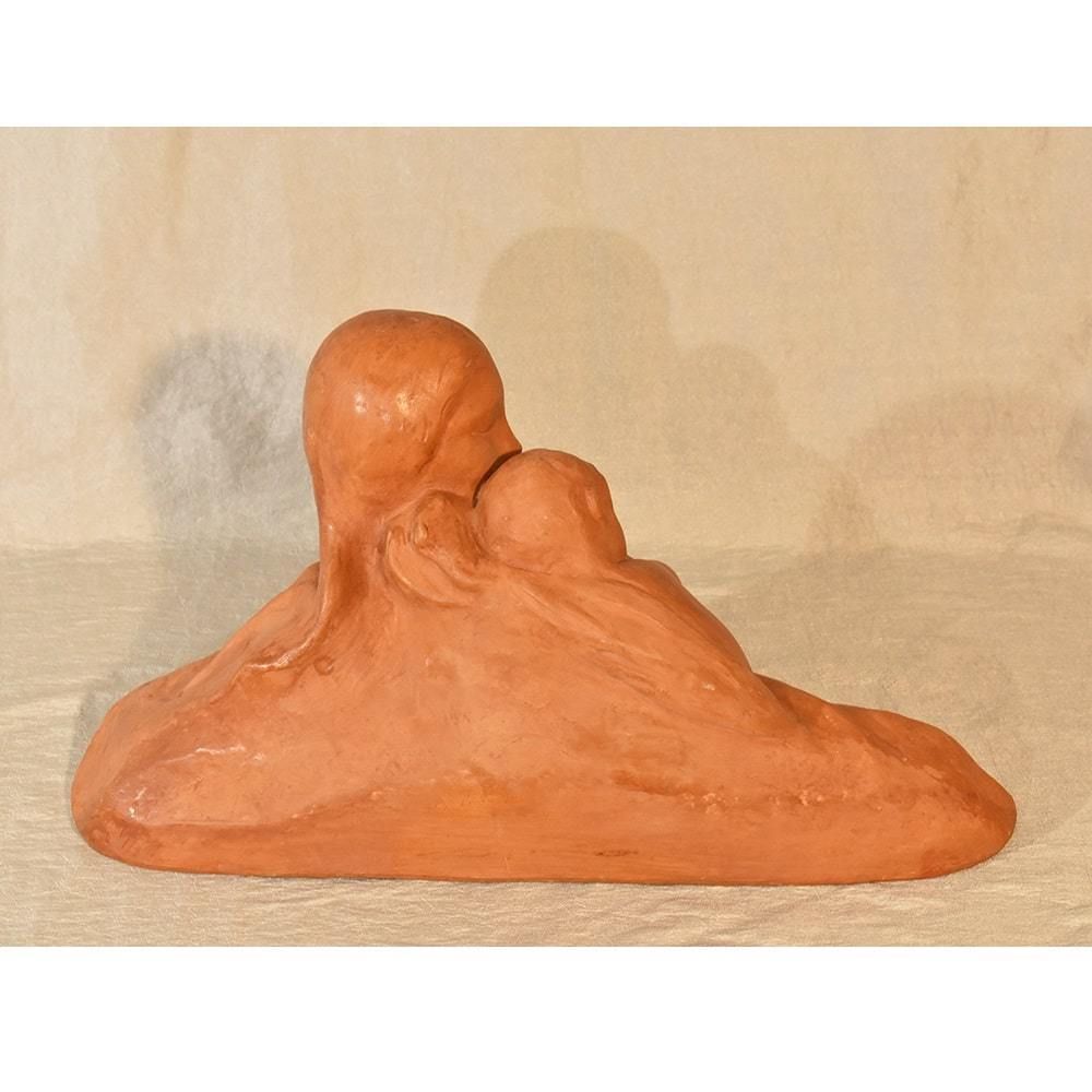 photo for sale Art Deco Sculpture, Nude Woman, Terracotta, Signed Gennarelli, 20th Century. (Stte60)