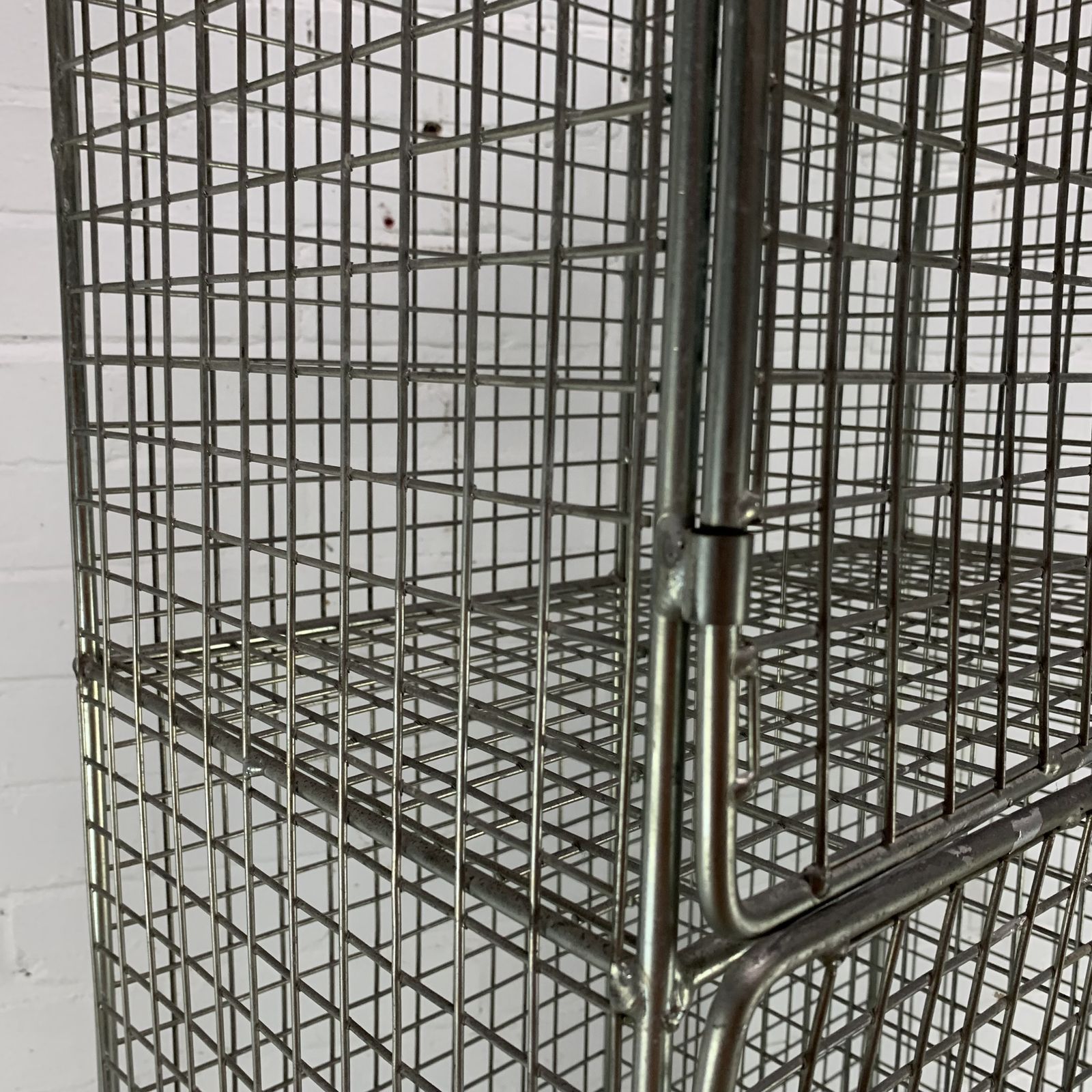 Large Vintage Wire Frame 6 Door Locker Unit photo Furniture
