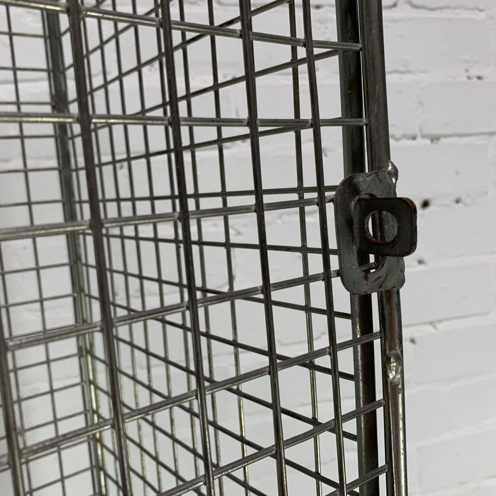 Large Vintage Wire Frame 6 Door Locker Unit photo vinterior