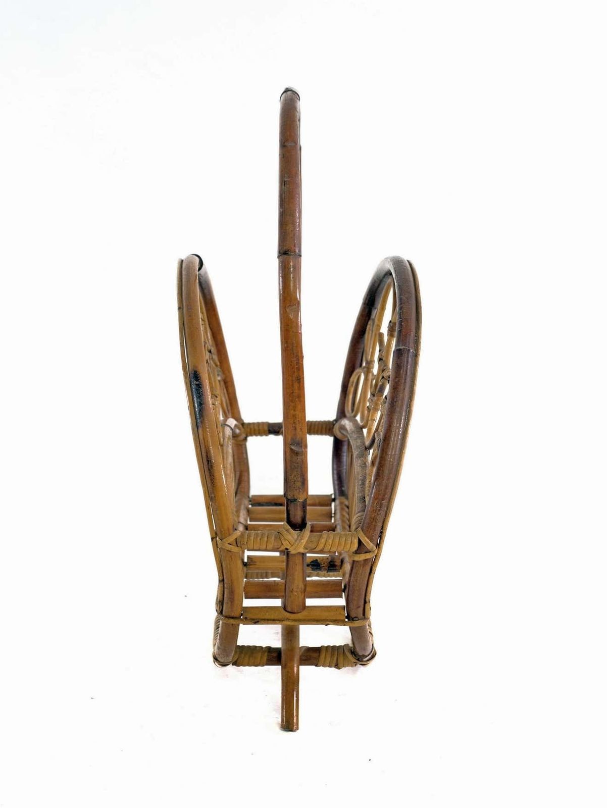 Italian Vintage Boho Style Magazine Rack photo Home Decor
