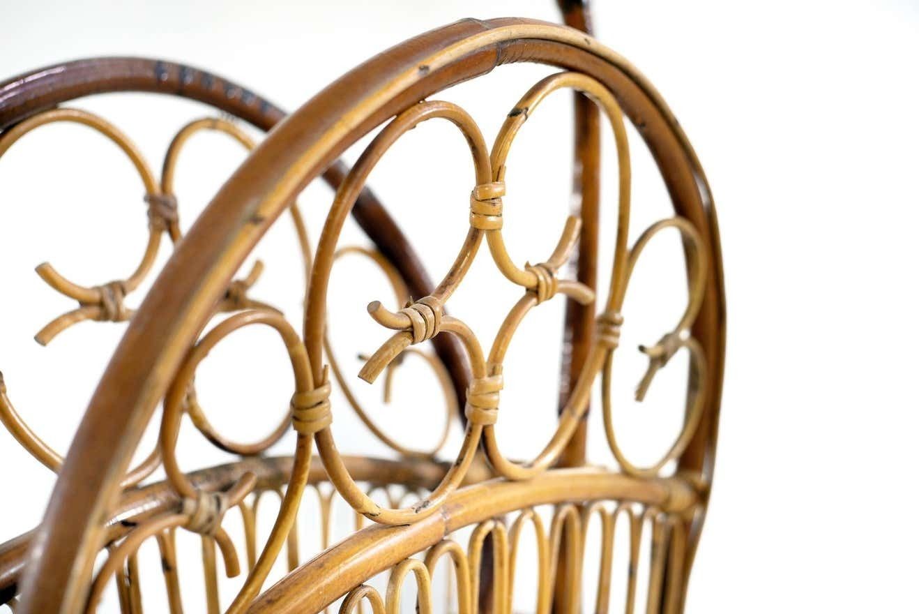 Italian Vintage Boho Style Magazine Rack photo vinterior
