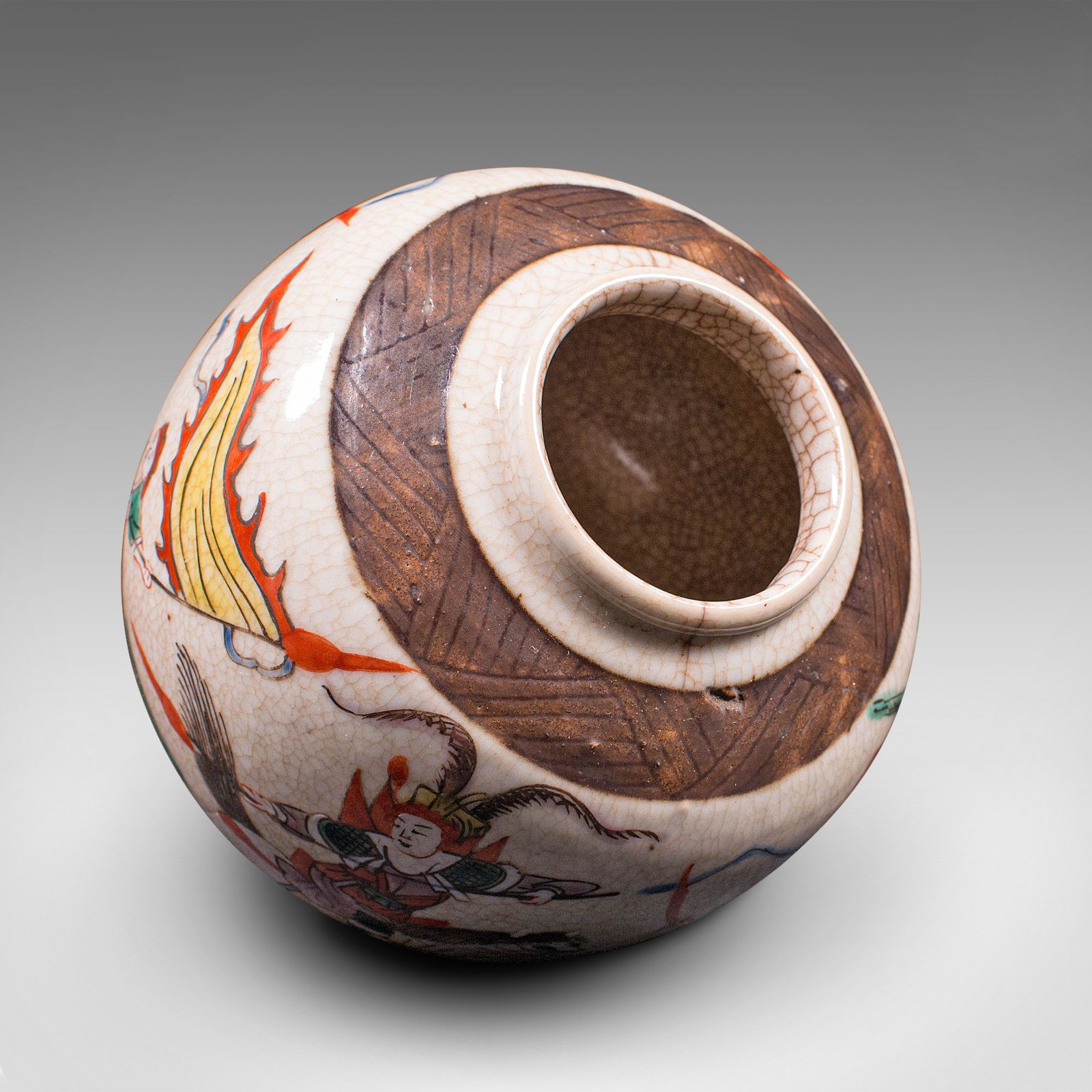 photo for sale Small Antique Flower Vase, Japanese, Ceramic, Posy Urn, Edo Period, Circa 1850