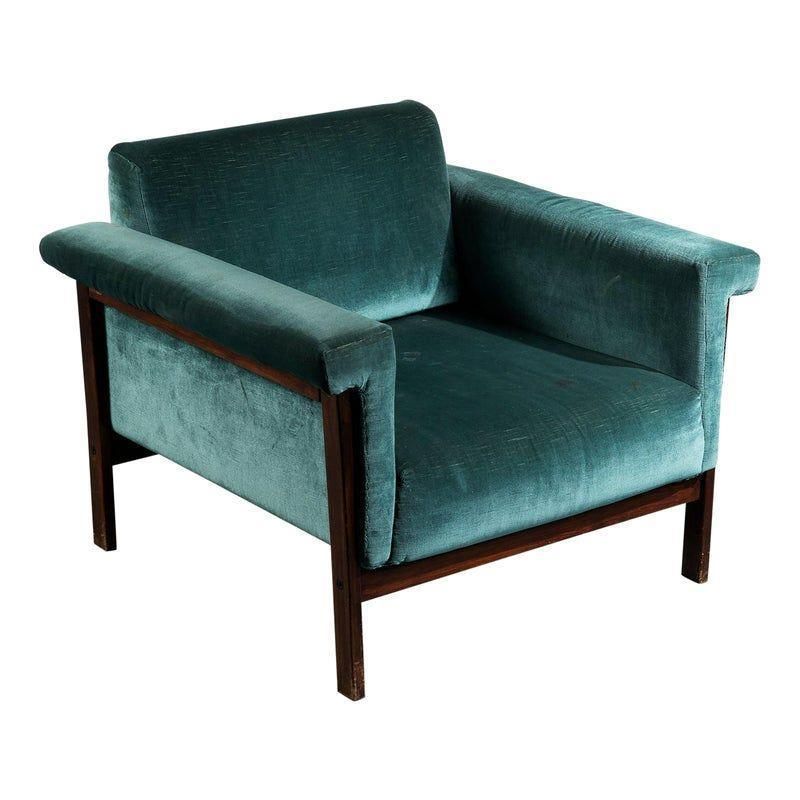 Ettore Sottsass Canada Armchair In Velvet Poltronova, 1950s photo furniture