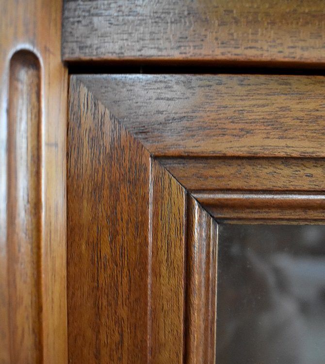 Furniture All Faces Showcase In Solid Mahogany, Louis XVI Style   Late 19th Century photo