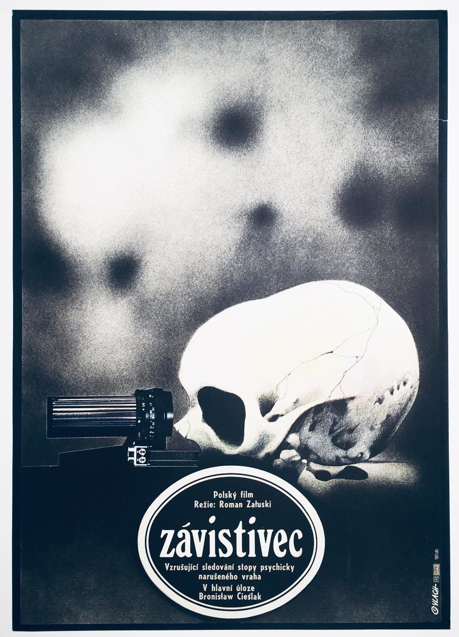 Original Film Poster, Mad Dog, Zdeněk Vlach, 1981, Genuine Czech Vintage Print