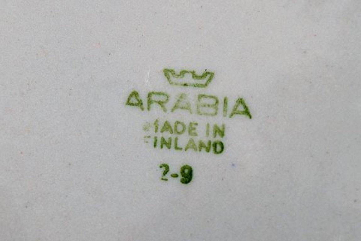 Arabia, Finland, Two Candlesticks, Two Dishes, Two Tea Caddies And A Jug photo vintage