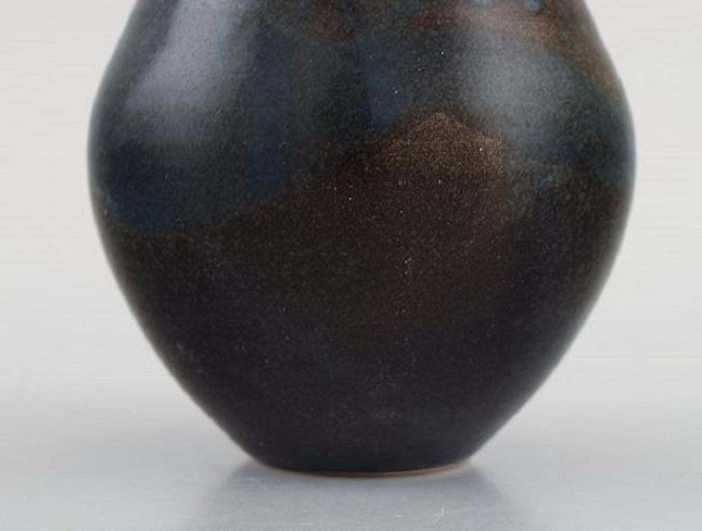 European Studio Ceramicist, Unique Vase In Glazed Stoneware, Late 20th C photo 146.0