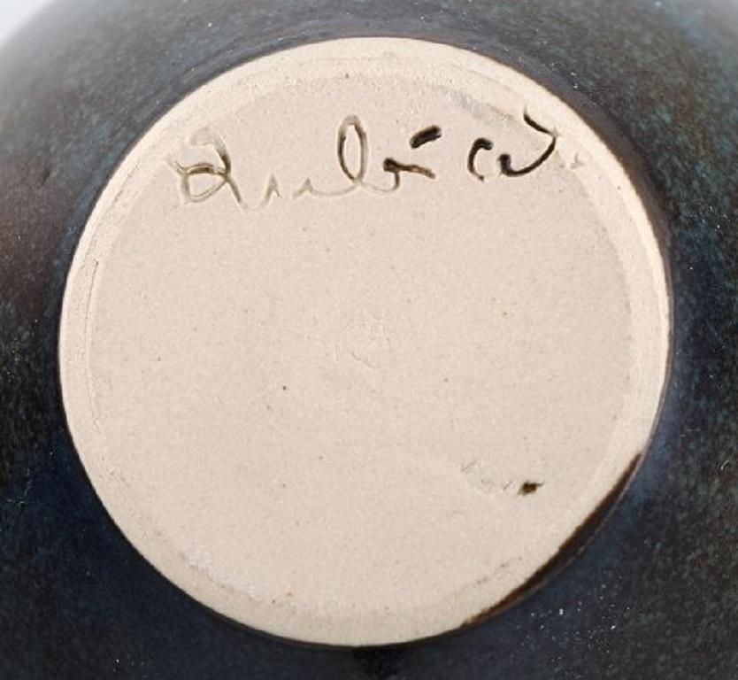 European Studio Ceramicist, Unique Vase In Glazed Stoneware, Late 20th C photo vinterior