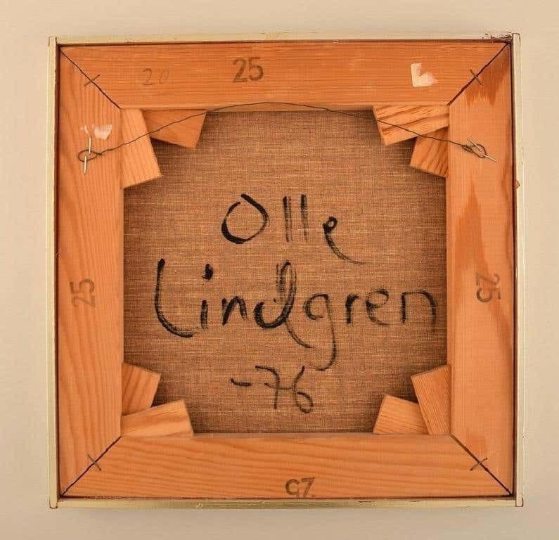 Olle Lindgren, Sweden, Oil On Canvas, City Motif, Dated 1976 photo buy