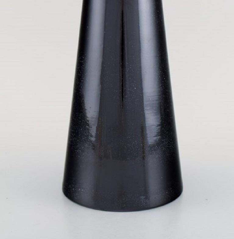 Stölzle Oberglas, Austria, Three Beatrice And Nora Vases In Black Art Glass photo vinterior