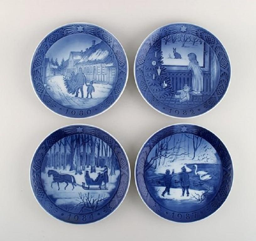 13 Royal Copenhagen Christmas Plates From The 1960s / 70s / 80s photo for sale