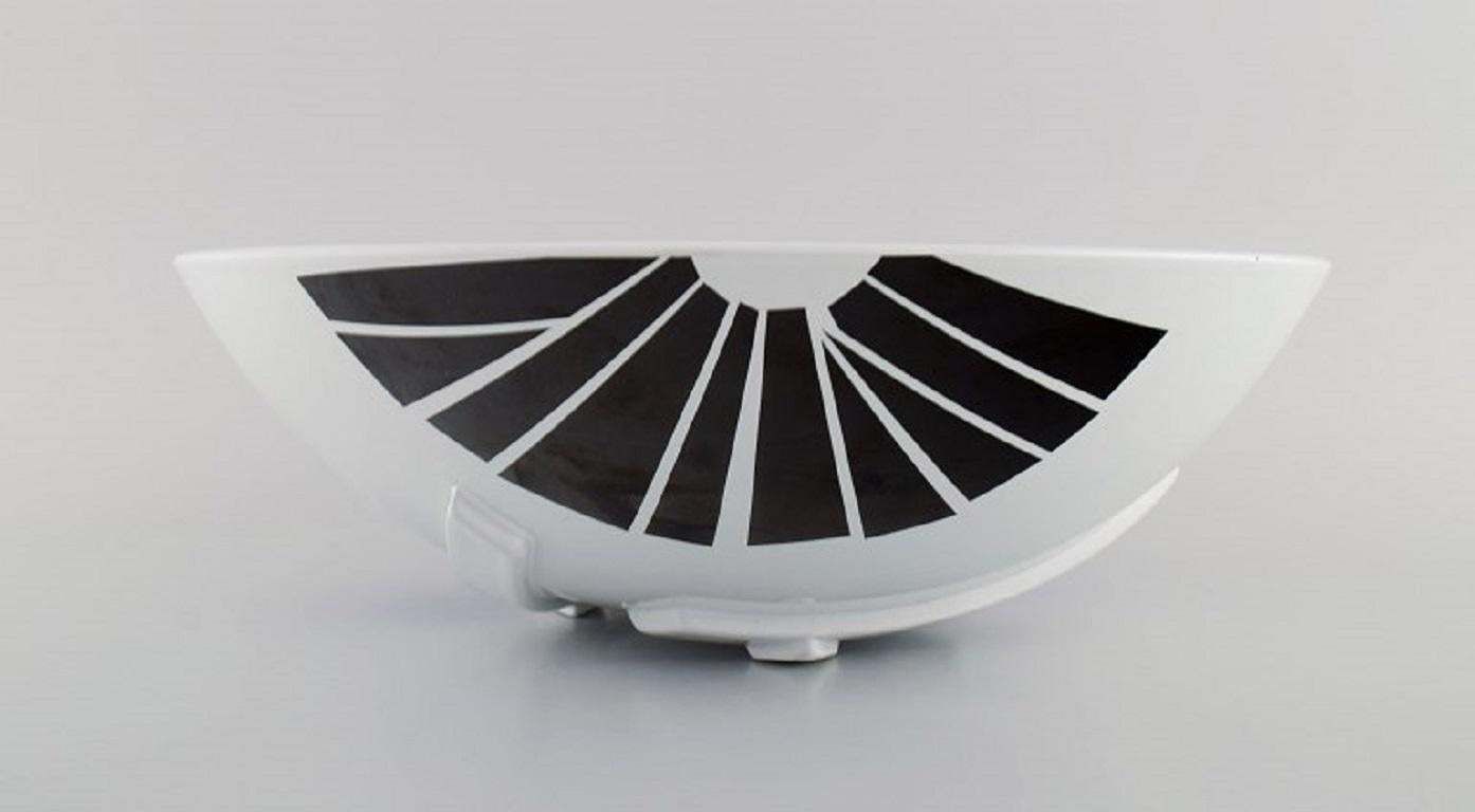 Anne Marie Trolle For Royal Copenhagen, Rare Collage Bowl In Faience