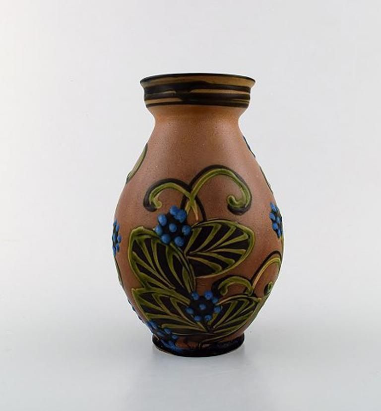 Kähler, Hak, Glazed Stoneware Vase In Modern Design, 1930s 1940s photo furniture