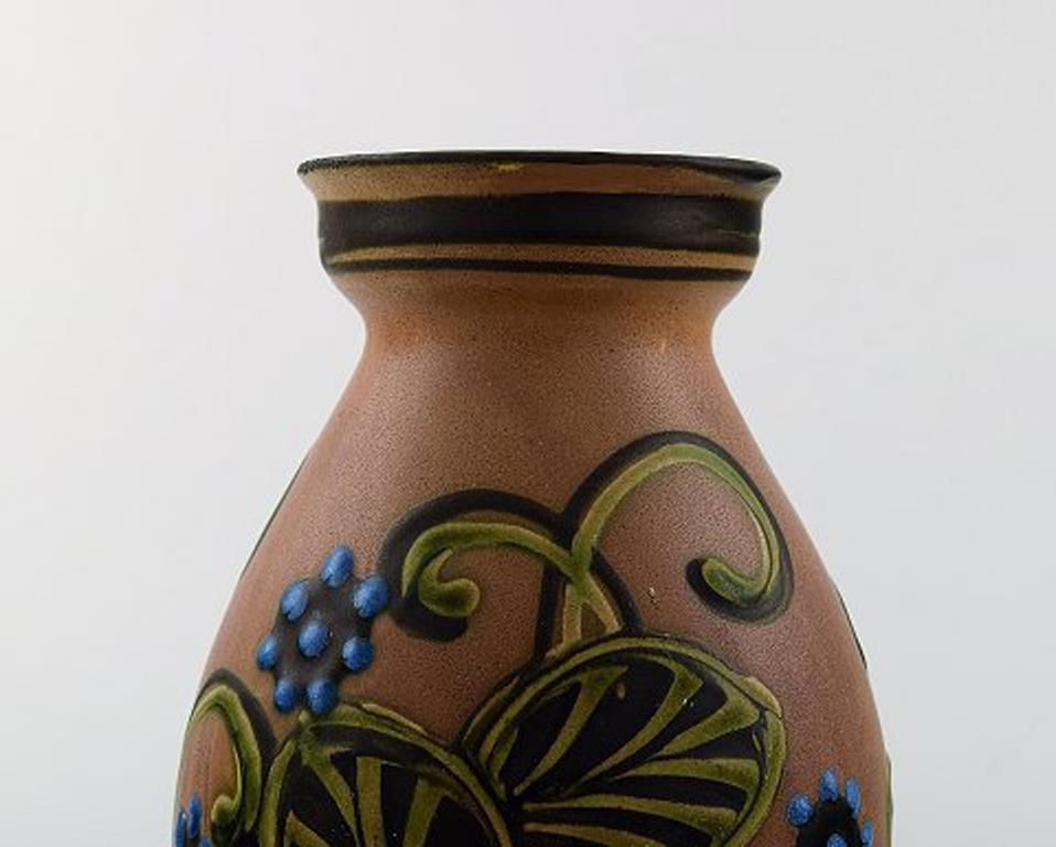 Kähler, Hak, Glazed Stoneware Vase In Modern Design, 1930s 1940s photo Home Decor