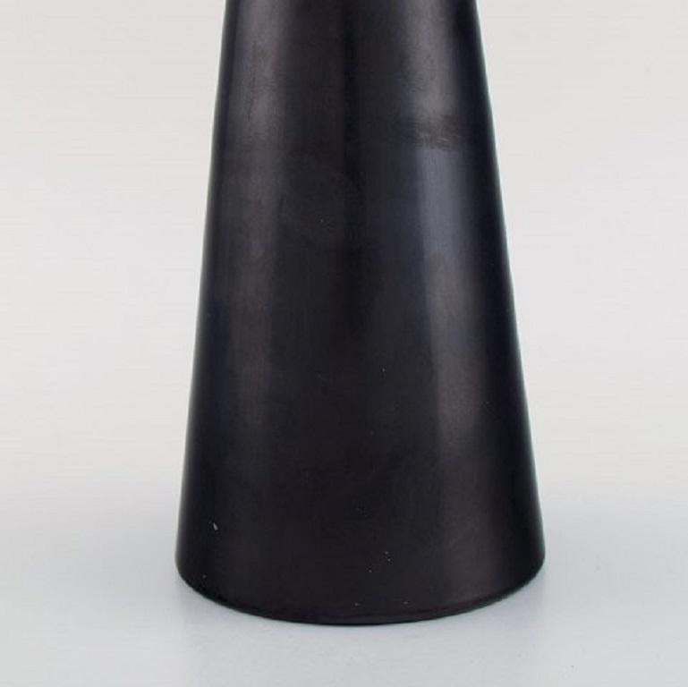 Stölzle Oberglas, Austria, Three Beatrice And Nora Vases In Black Art Glass photo vinterior