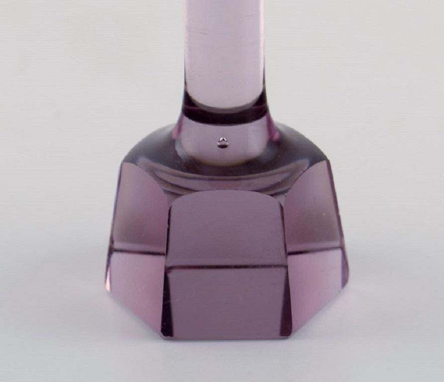 Strömbergshyttan, Sweden, Two Vases In Purple Mouth Blown Art Glass, 1960s / 70s photo vinterior
