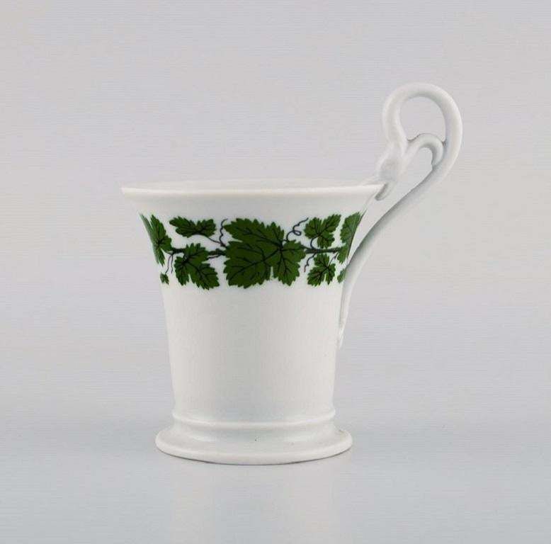 Meissen Green Ivy Vine Leaf Egoist Coffee Service In Hand Painted Porcelain photo Home Decor