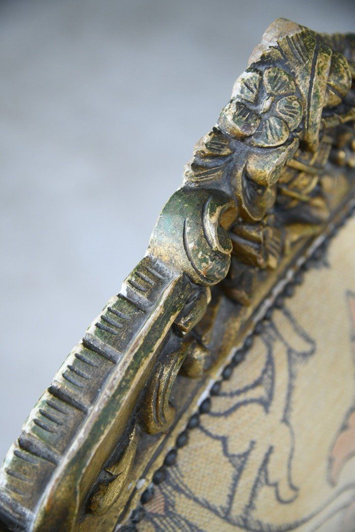 photo for sale Louis XV Style French Gilt Chair