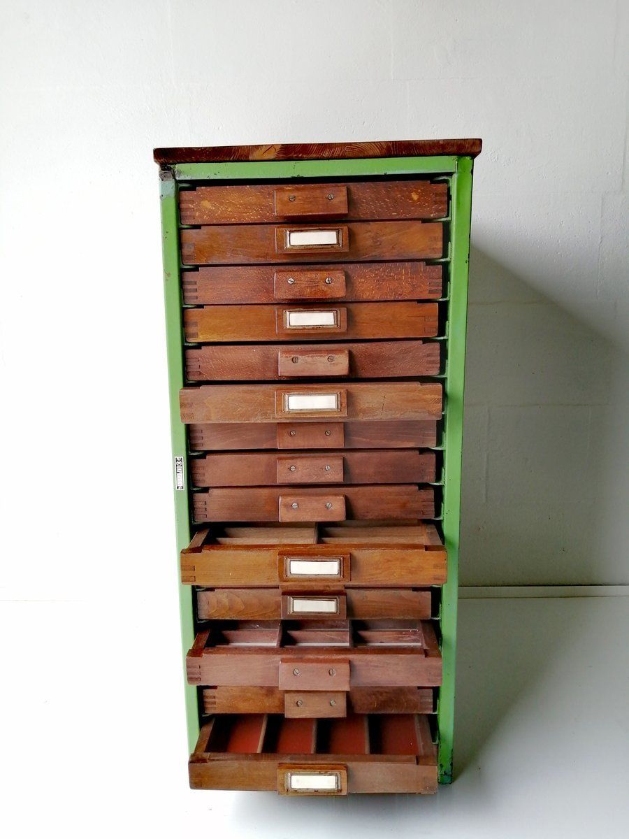 Industriële Kast Met Lades, Jaren 1960 photo for sale