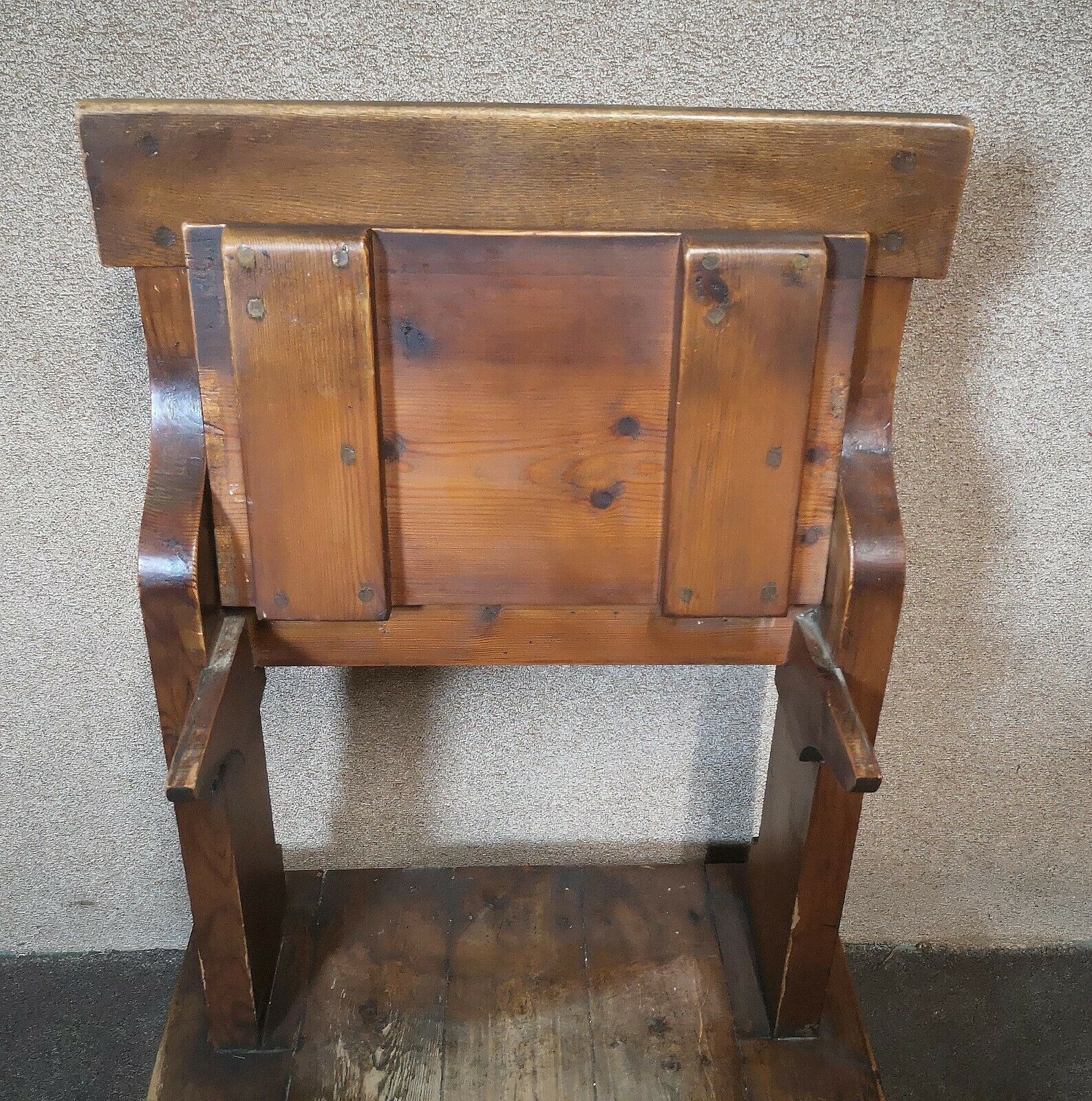 Antique Oak & Pine School Desk photo vintage