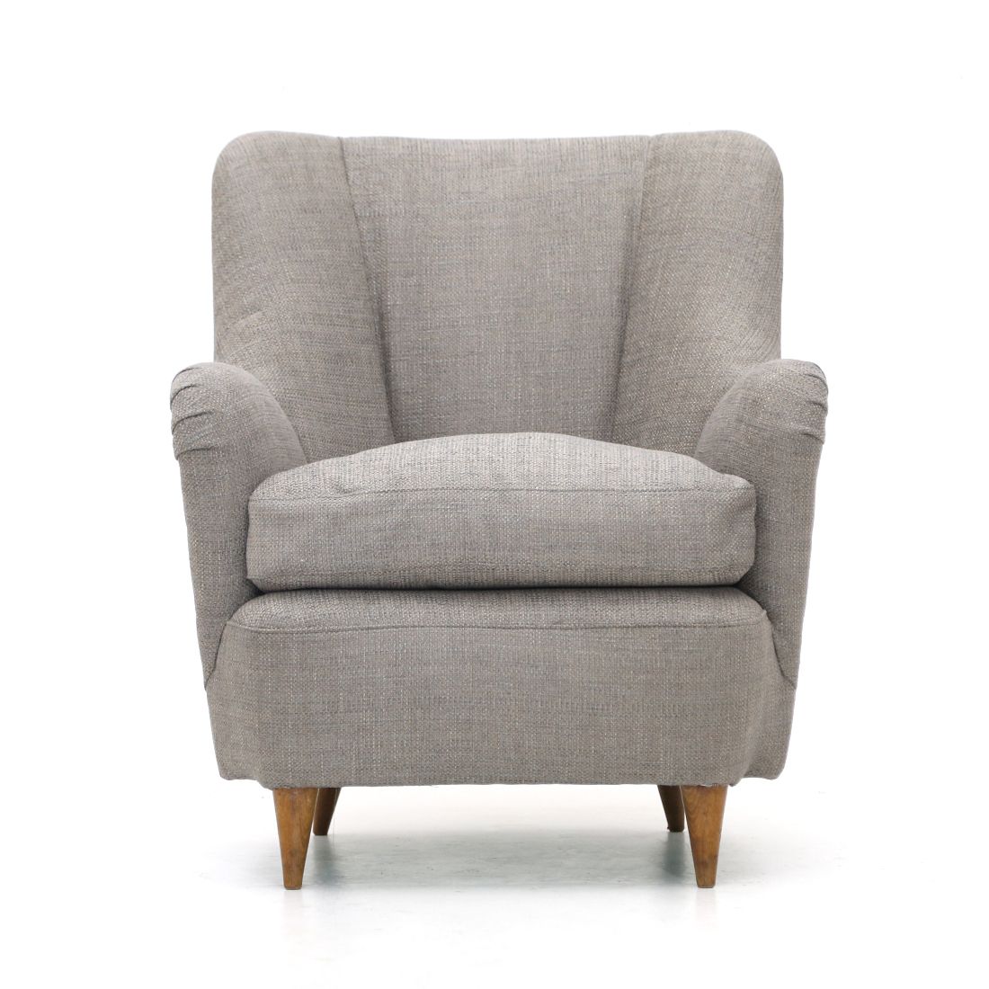 Armchair In Gray Fabric, 1950s photo furniture