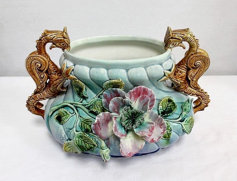 Barbotine Garnish, Art Nouveau, 1900 photo Home Decor