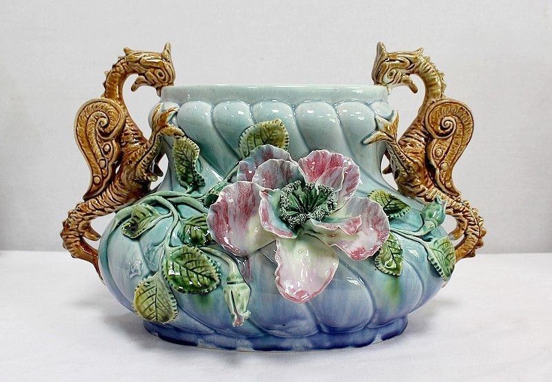 Barbotine Garnish, Art Nouveau, 1900 photo 1205.1