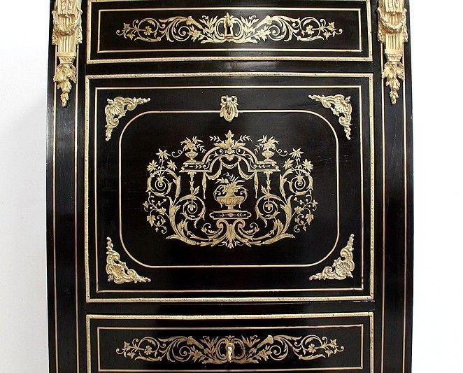 Furniture Secretary In Blackened Wood, Napoleon III, Period 19th Century photo