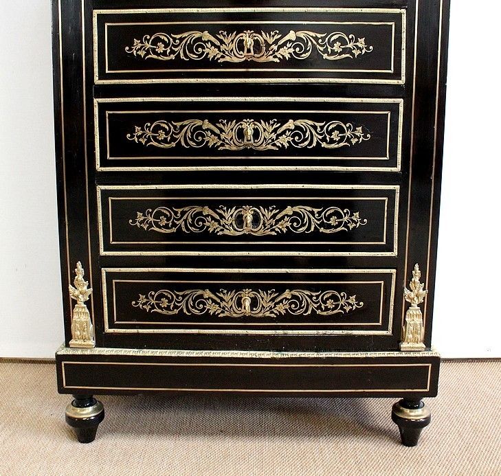 photo buy Secretary In Blackened Wood, Napoleon III, Period 19th Century