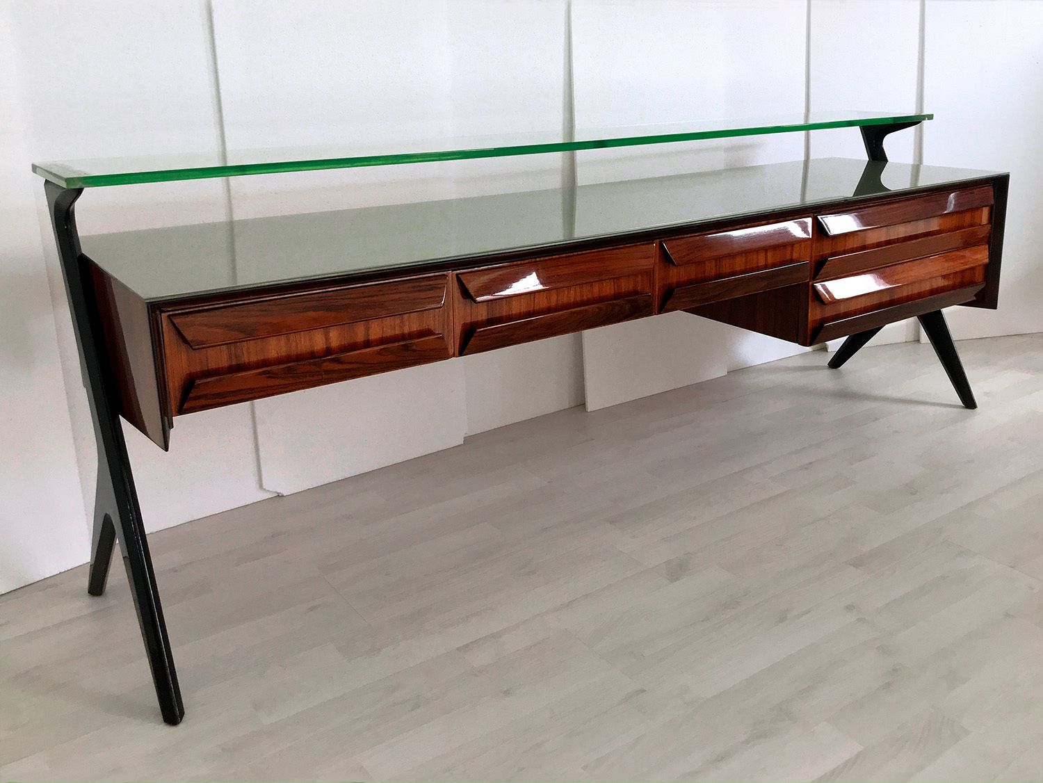 Italian Midcentury Sideboard Or Vanity Dresser By Vittorio & Plinio Dassi, 1950s photo Furniture