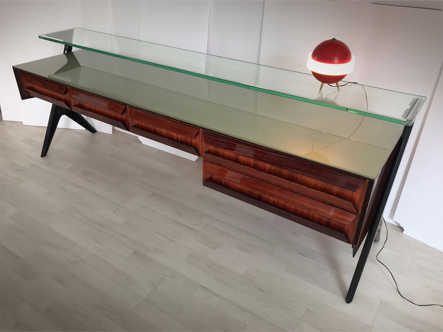 Furniture Italian Midcentury Sideboard Or Vanity Dresser By Vittorio & Plinio Dassi, 1950s photo