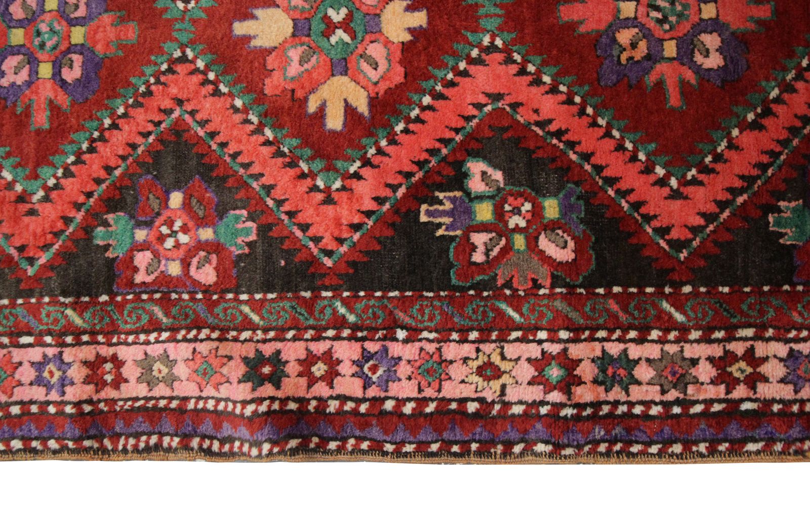 photo furniture Antique Rugs Karabagh Area Rug, Hand Woven Red Wool Carpet 115x253 Cm