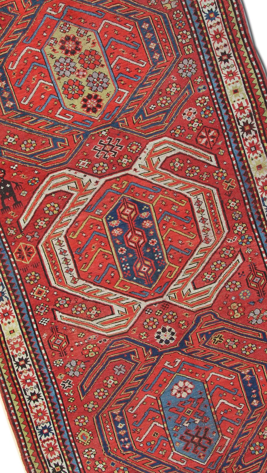 Antique Caucasian Rug, Traditional Lankaran Handmade Wool Rug  133x233cm photo 4450.0