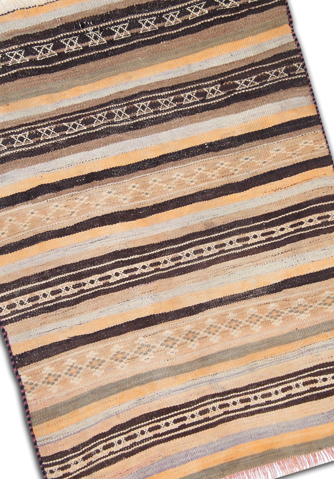Vintage Kilim Neutral Coloured Flat Woven Wool Rug  Handmade Carpet  98x250cm photo buy