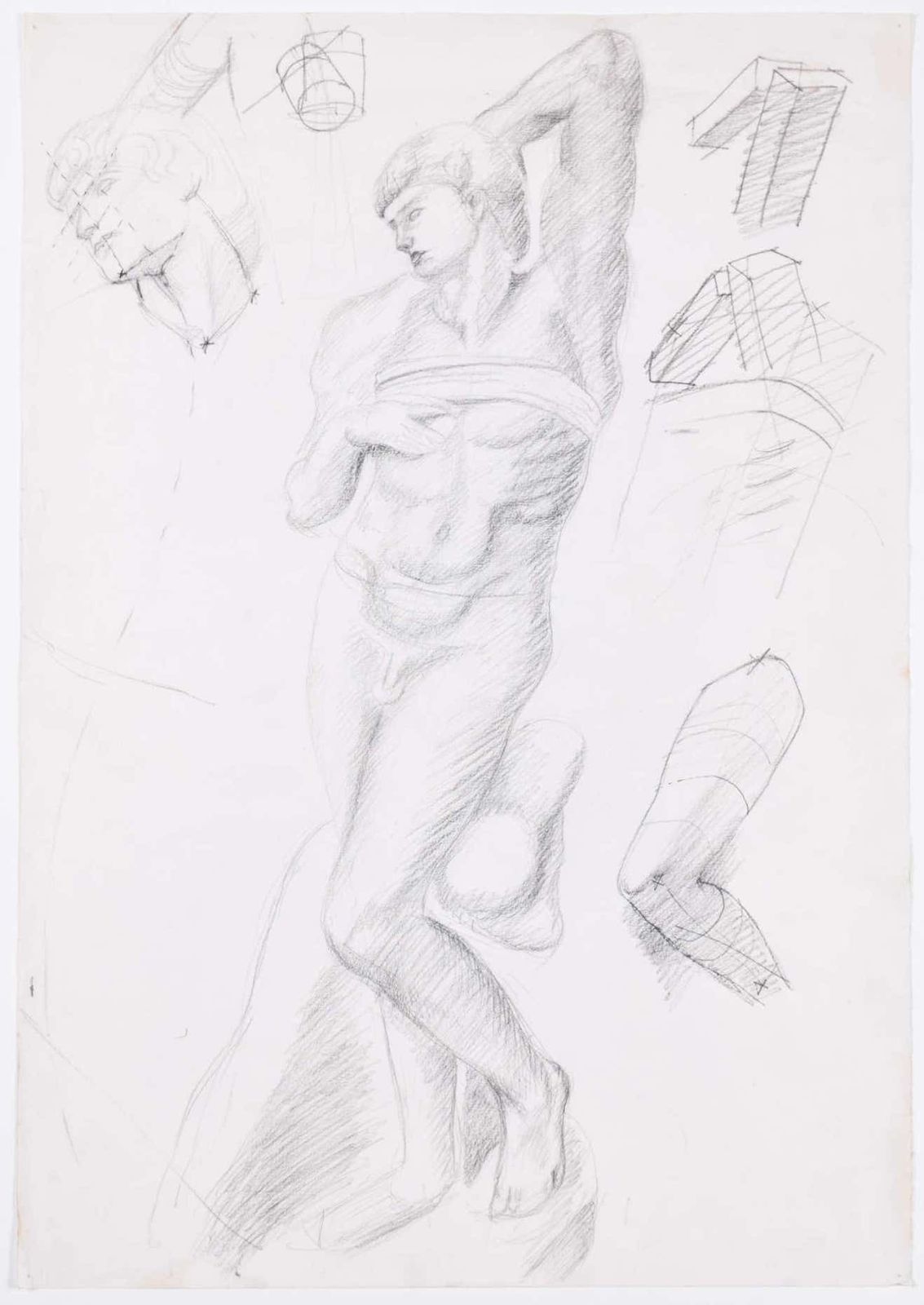 Hilary Hennes Miller Sketches Of A Figure, C.1940 English Modern British Art