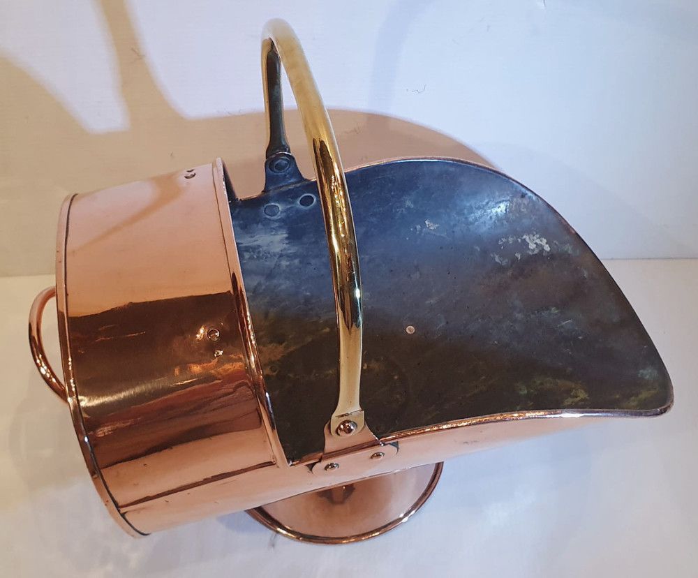 19th Century Copper Coal Scuttle photo for sale