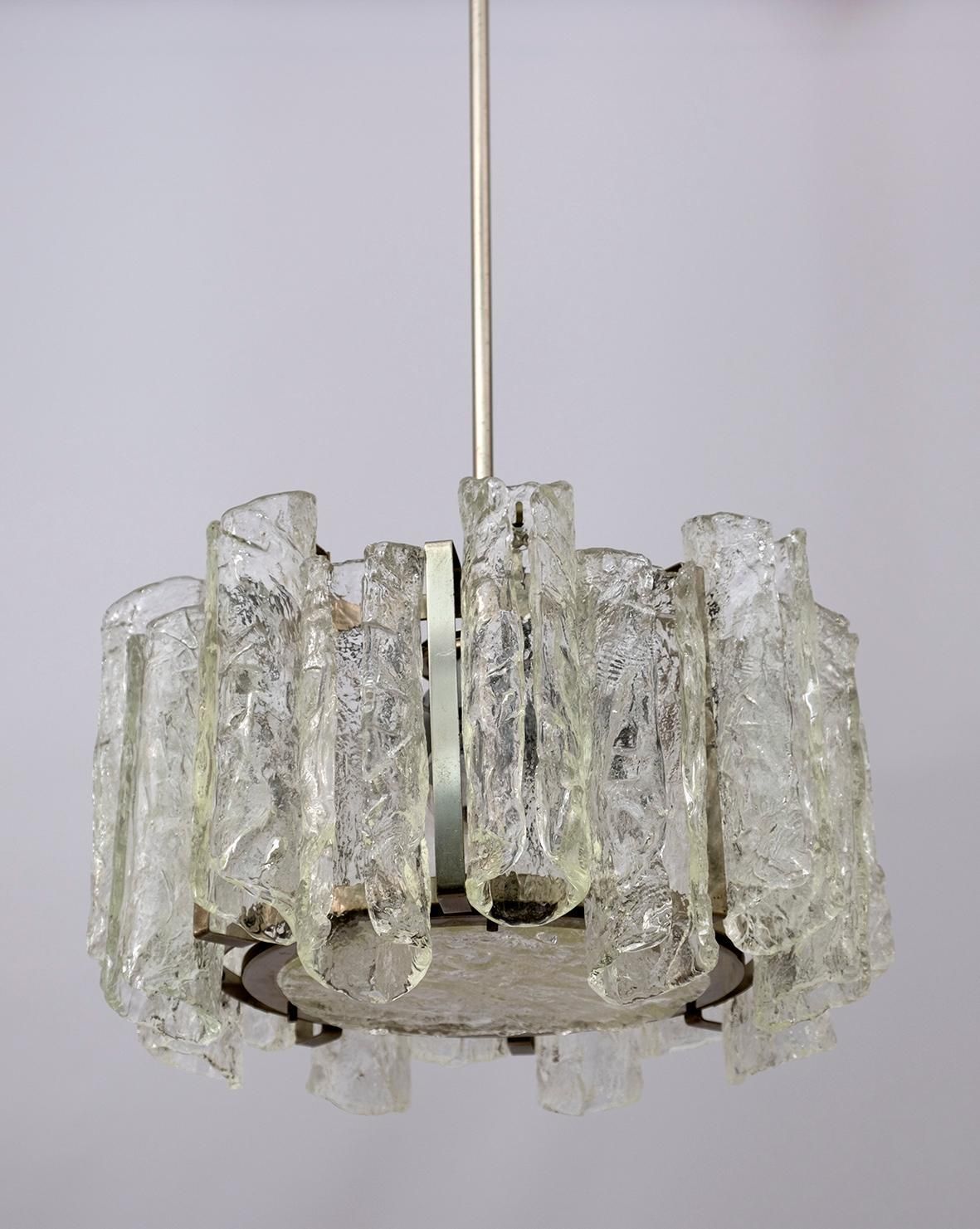 Carlo Nason Postmodern Italian Murano Glass Chandelier For Mazzega, 1970s photo for sale
