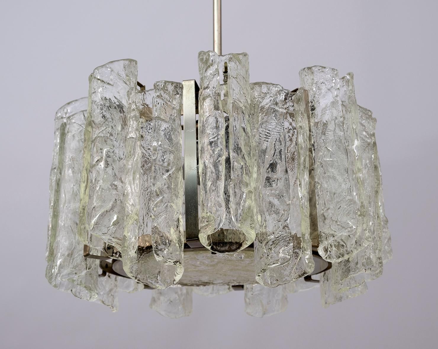 photo furniture Carlo Nason Postmodern Italian Murano Glass Chandelier For Mazzega, 1970s