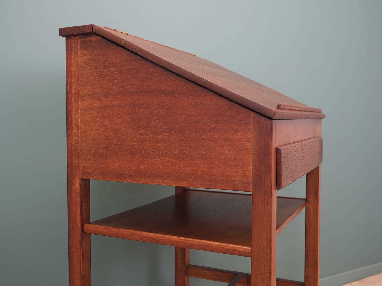 Mahonie Secretaire, Deens Design, Jaren 1960, Gemaakt In Denemarken photo vintage