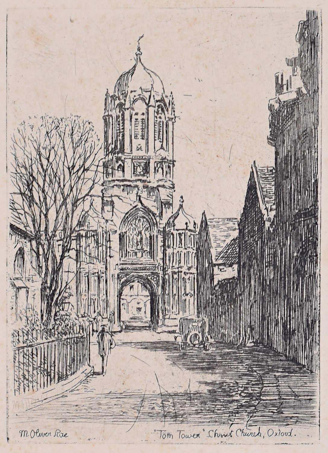 Mabel Oliver Rae Christ Church, Oxford University Etching (C.1920)