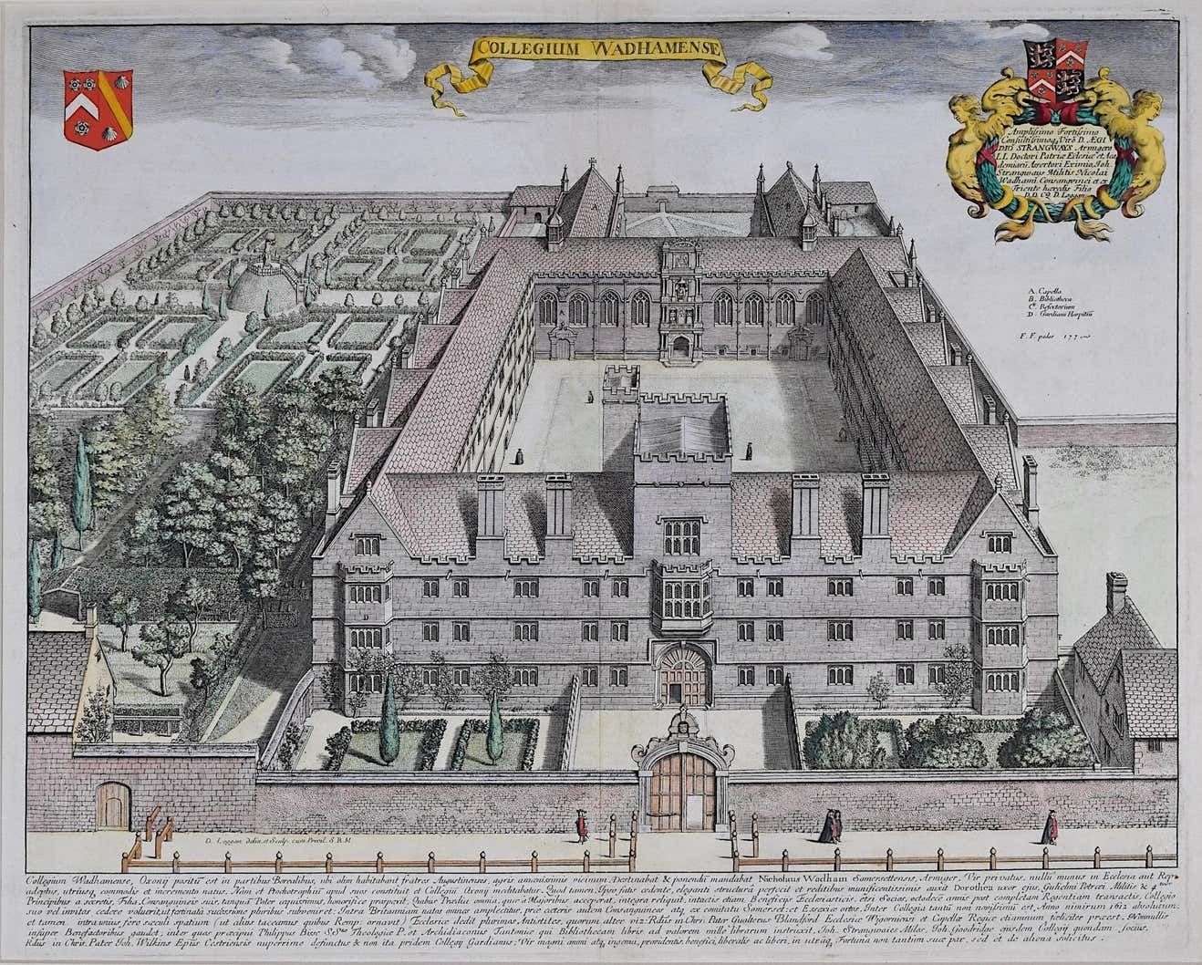 David Loggan Wadham College Engraving (1675)