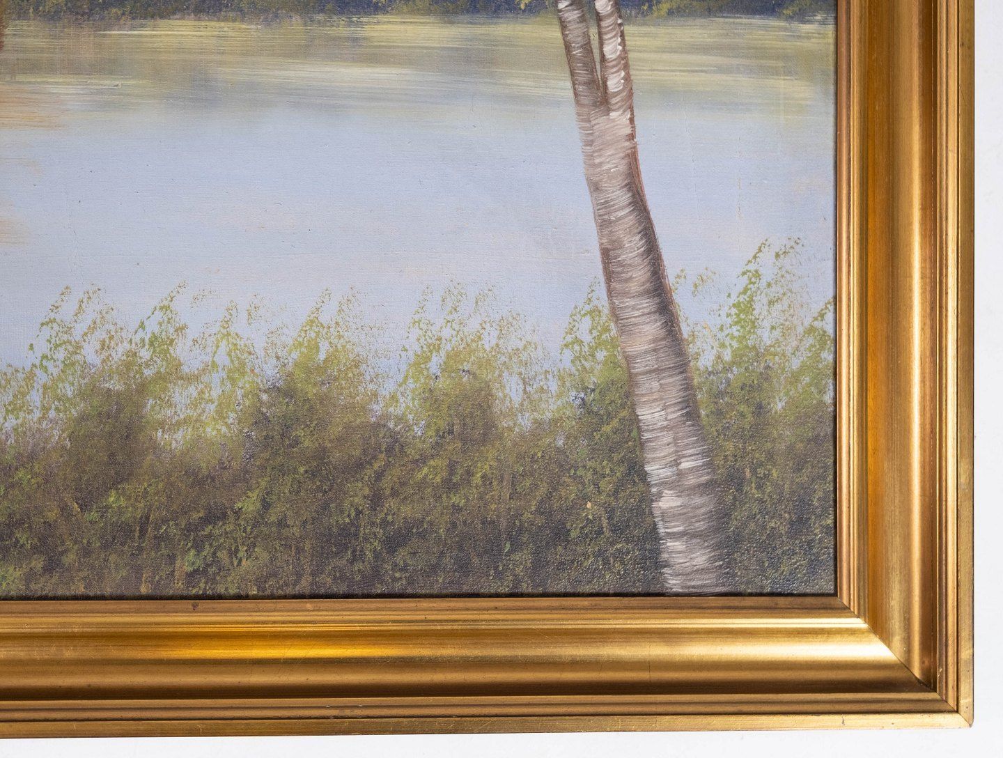 Oil Painting With Natural Motif And Gilded Frame, Without Signature From The 1930s. photo for sale